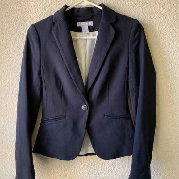 H&M Jackets & Blazers - H&M Navy Blue Basic Tailored Blazer 2